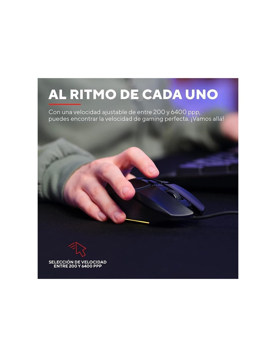 RATON TRUST GAMING GXT 109 FELOX RGB USB 6400DPI 6 BOTONES BLACK