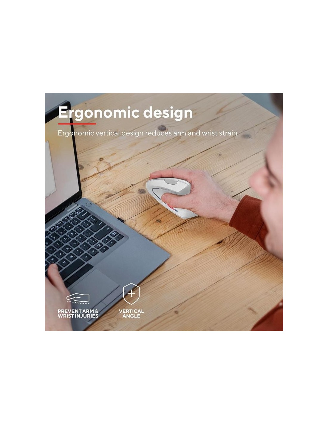 RATON TRUST VERTO WIRELESS ERGONOMIC WHITE