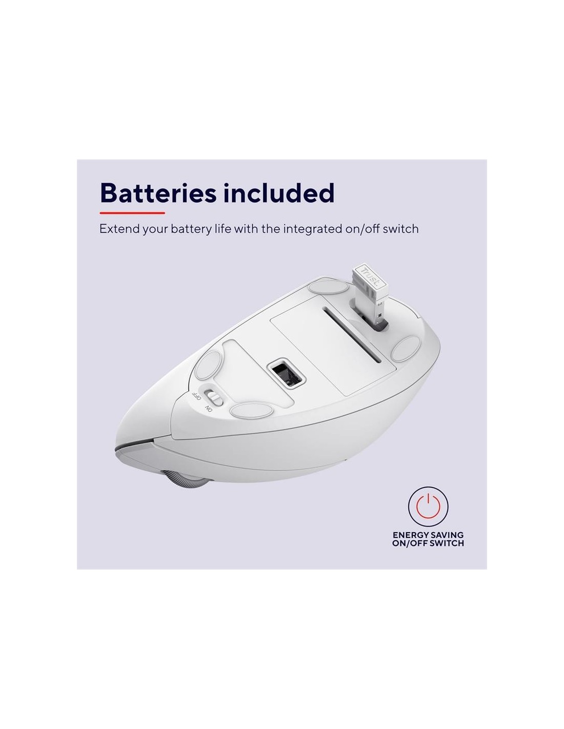 RATON TRUST VERTO WIRELESS ERGONOMIC WHITE