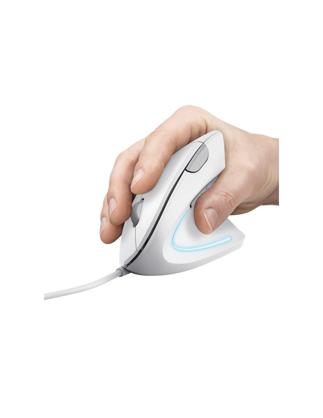RATON TRUST VERTO USB ERGONOMIC WHITE