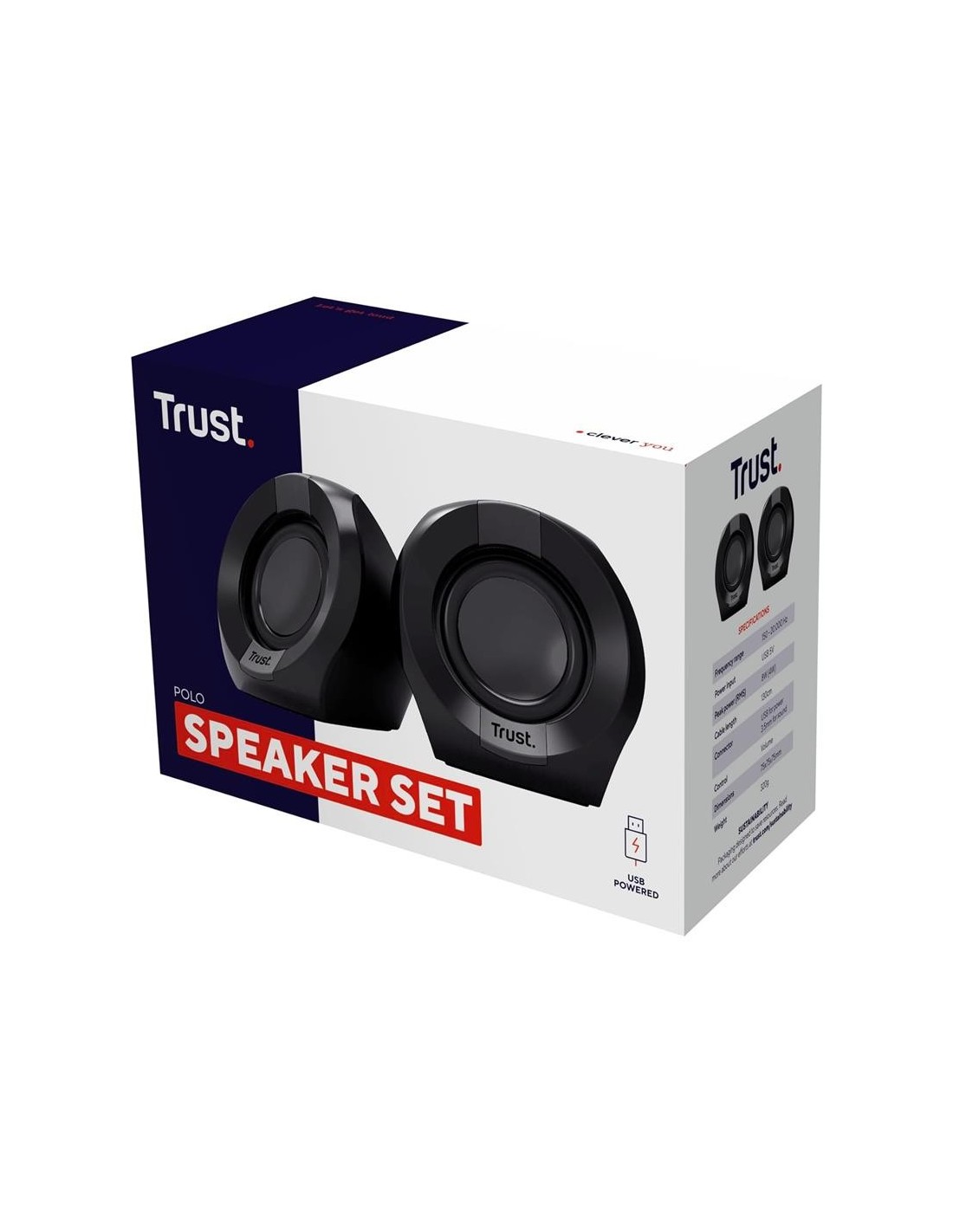 ALTAVOCES TRUST POLO USB 2.0 BLACK