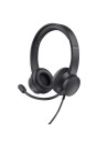 AURICULARES + MICROFONO TRUST HS-201 HEADSET USB BLACK