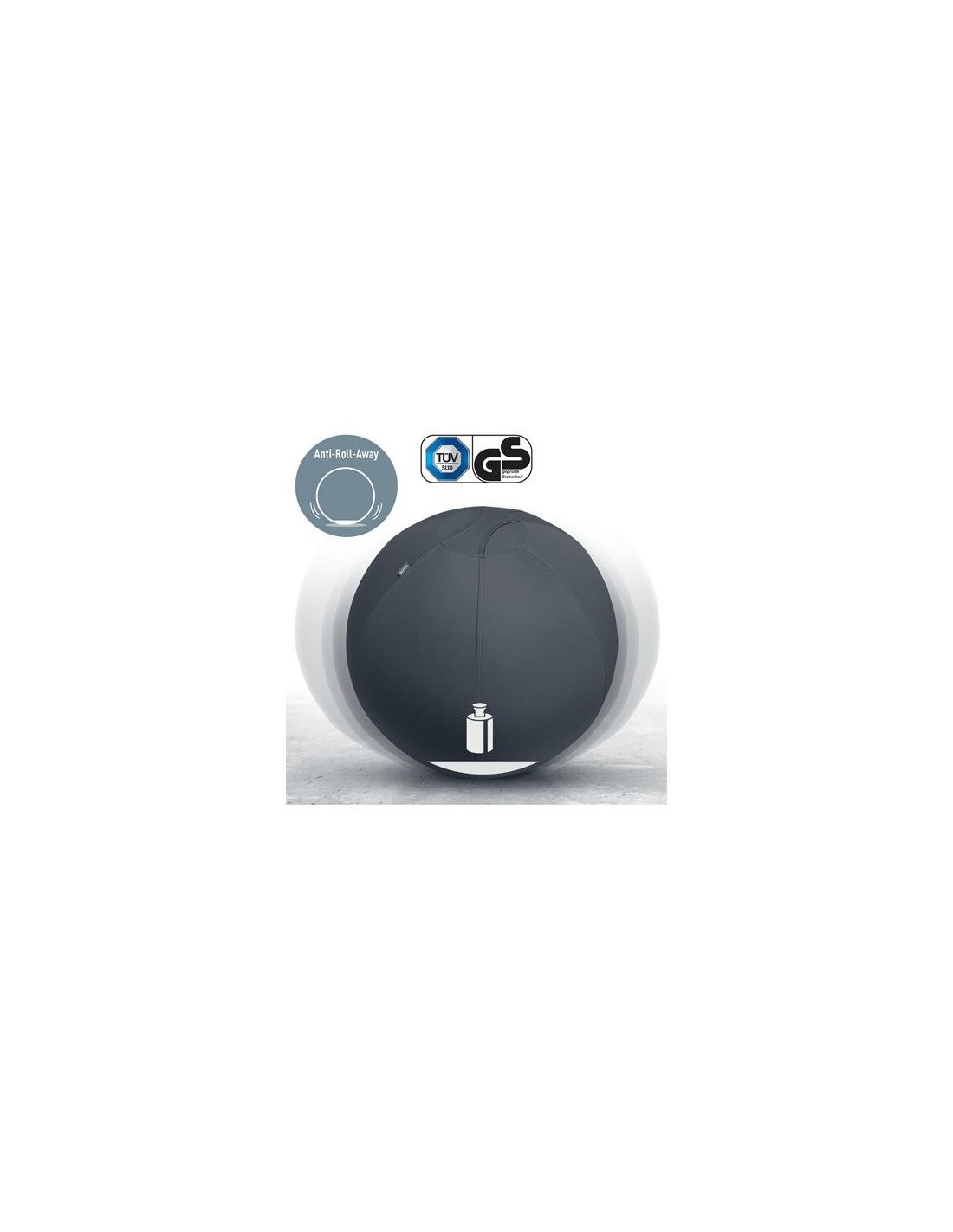 ASIENTO BALON LEITZ ANTIDESLIZANTE ERGO ACTIVE 65CM GREY