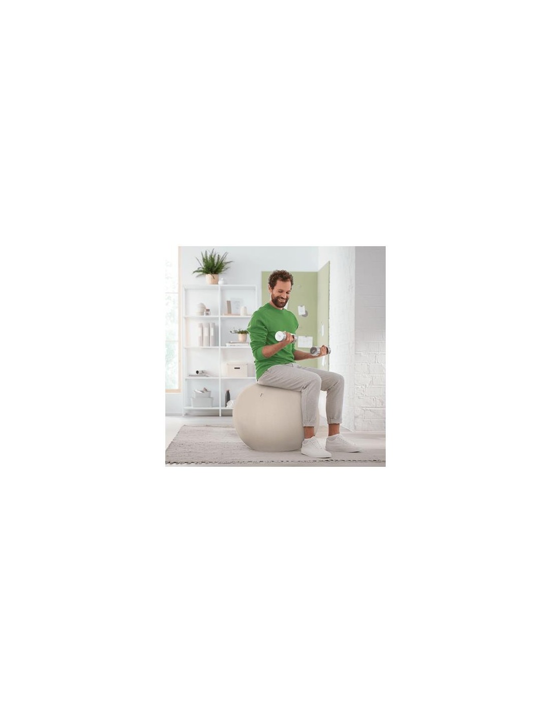 ASIENTO BALON LEITZ ANTIDESLIZANTE ERGO ACTIVE 75CM SILVER