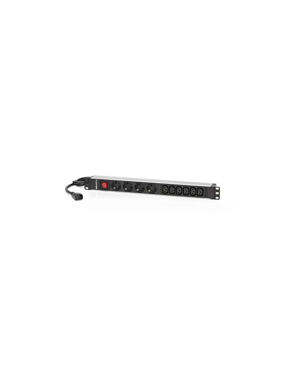 PDU TIPO REGLETA SALICRU DE 6 TOMAS C13/C14 4 TOMAS SCH/SCH CON INTERRUPTOR