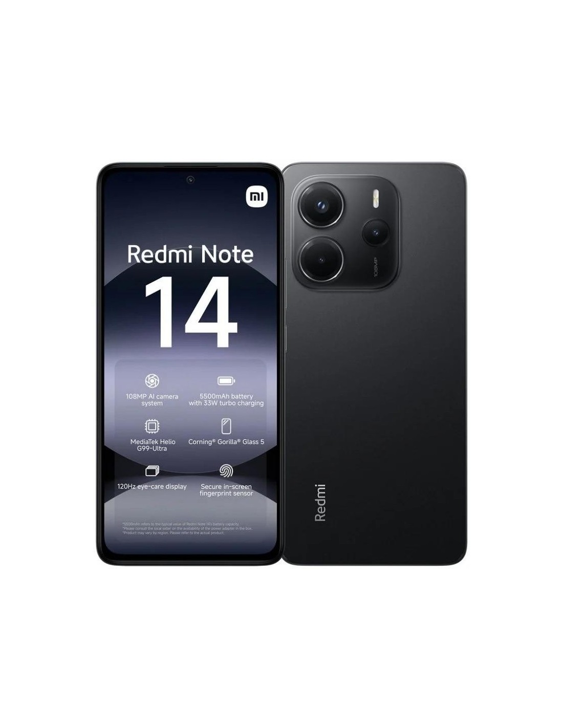 SMARTPHONE XIAOMI REDMI NOTE 14 6.67 8GB/256GB/108MP/NFC/4G BLACK