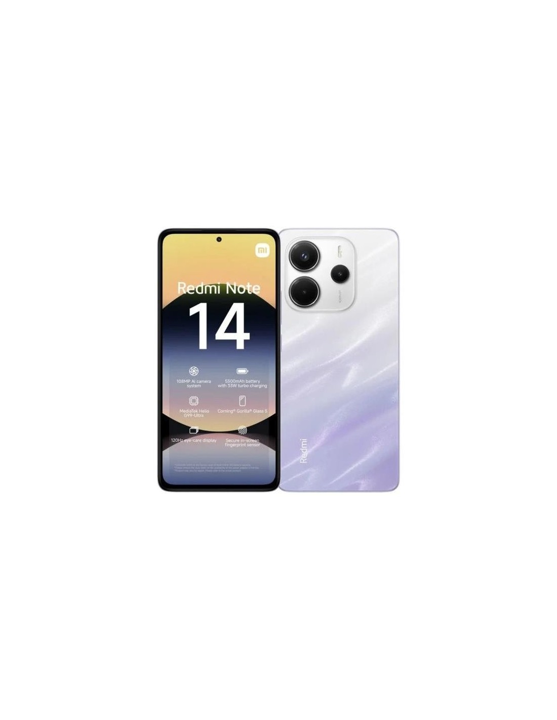 SMARTPHONE XIAOMI REDMI NOTE 14 6.67 6GB/128GB/108MP/NFC/4G PURPLE