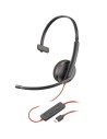AURICULAR + MICROFONO POLY BLACKWIRE 3210 MONOAURAL USB-C + ADAPTADOR USB-A