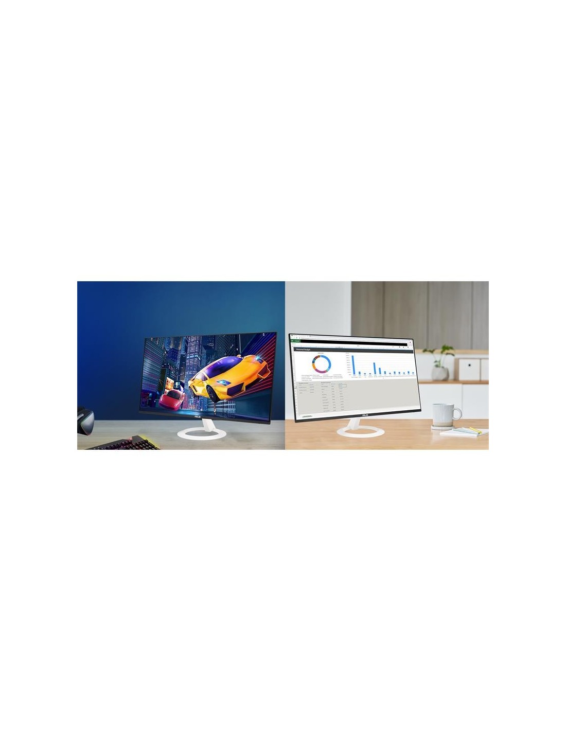 MONITOR ASUS 27 V27EHF-W IPS 100HZ HDMI EYE CARE+ WHITE