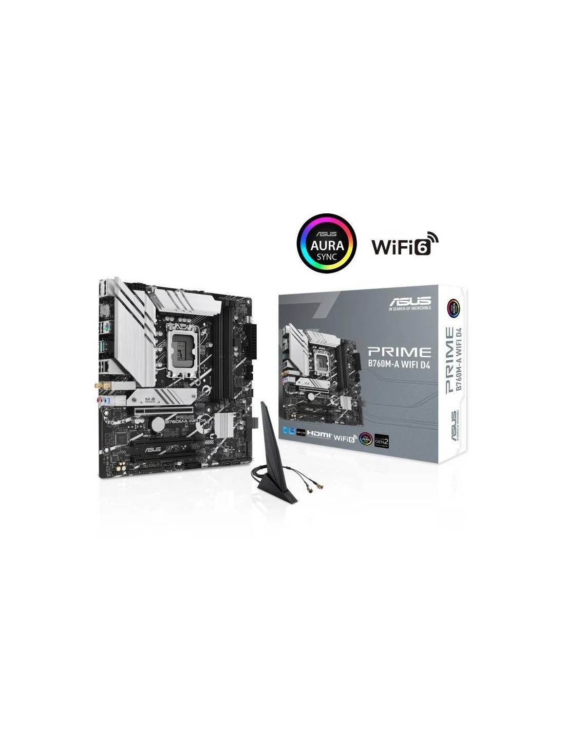 PLACA BASE ASUS B760M-A WIFI D4 M-ATX DDR4 HDMI + DP