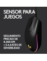 RATON LOGITECH G203 LIGHTSYNC RGB USB BLACK