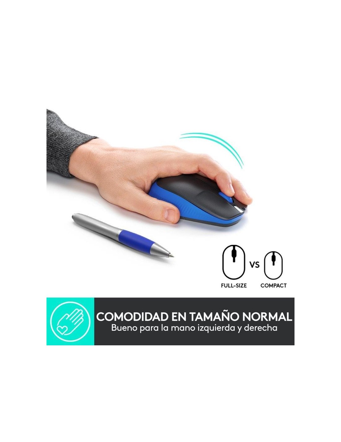 RATON LOGITECH M190 WIRELESS BLUE