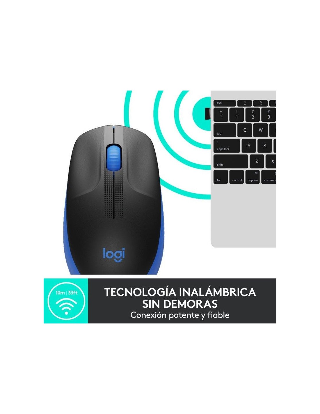 RATON LOGITECH M190 WIRELESS BLUE