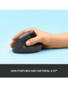 RATON LOGITECH LIFT VERTICAL WIRELESS ERGONOMIC 4000DPI 6 BOTONES BLACK