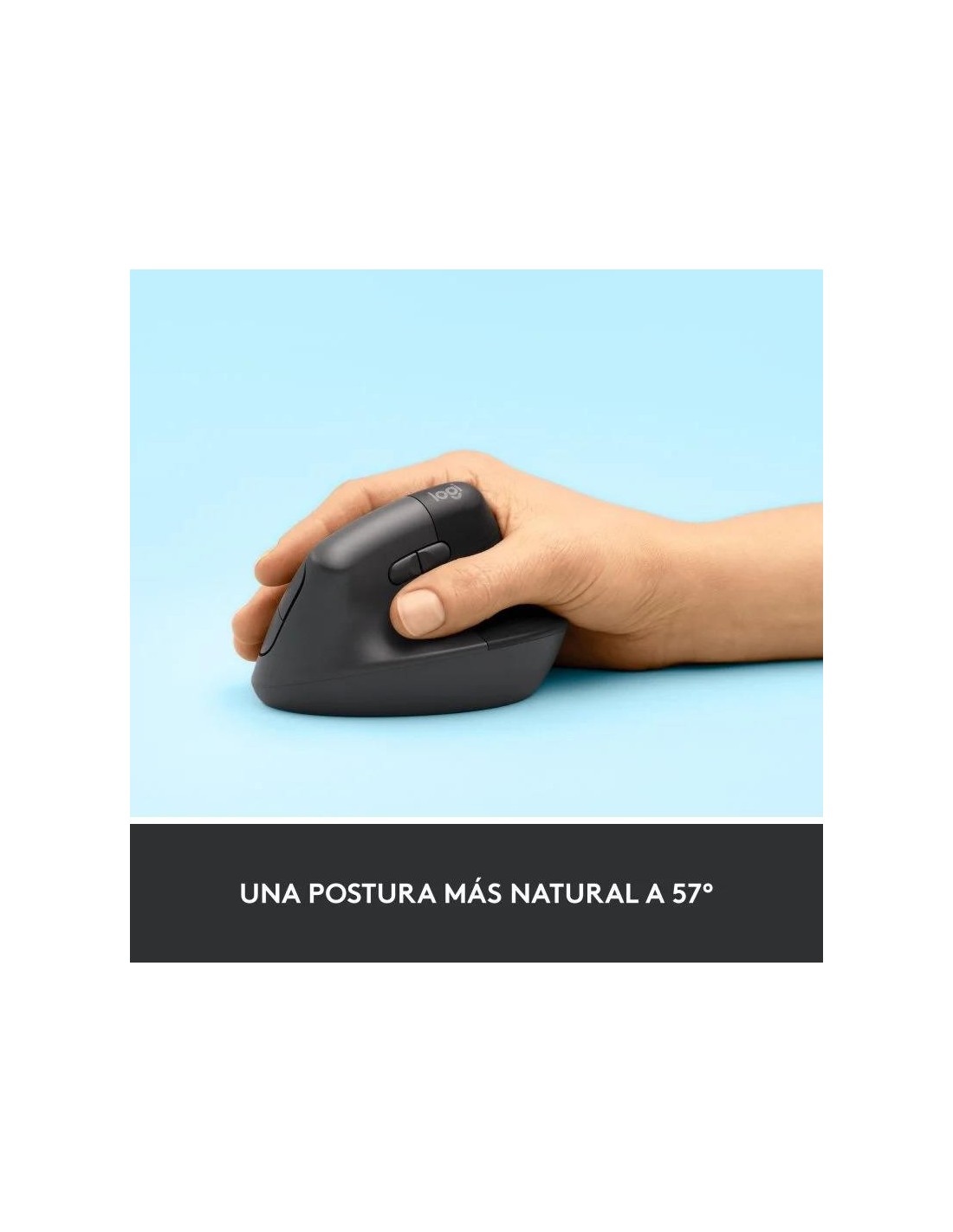 RATON LOGITECH LIFT VERTICAL WIRELESS ERGONOMIC 4000DPI 6 BOTONES BLACK