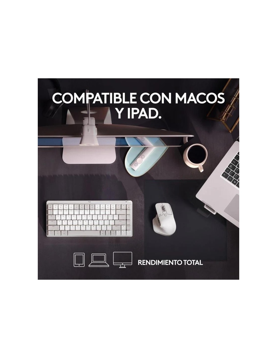 RATON LOGITECH MX MASTER 3S WIRELESS 8000DPI 7 BOTONES WHITE