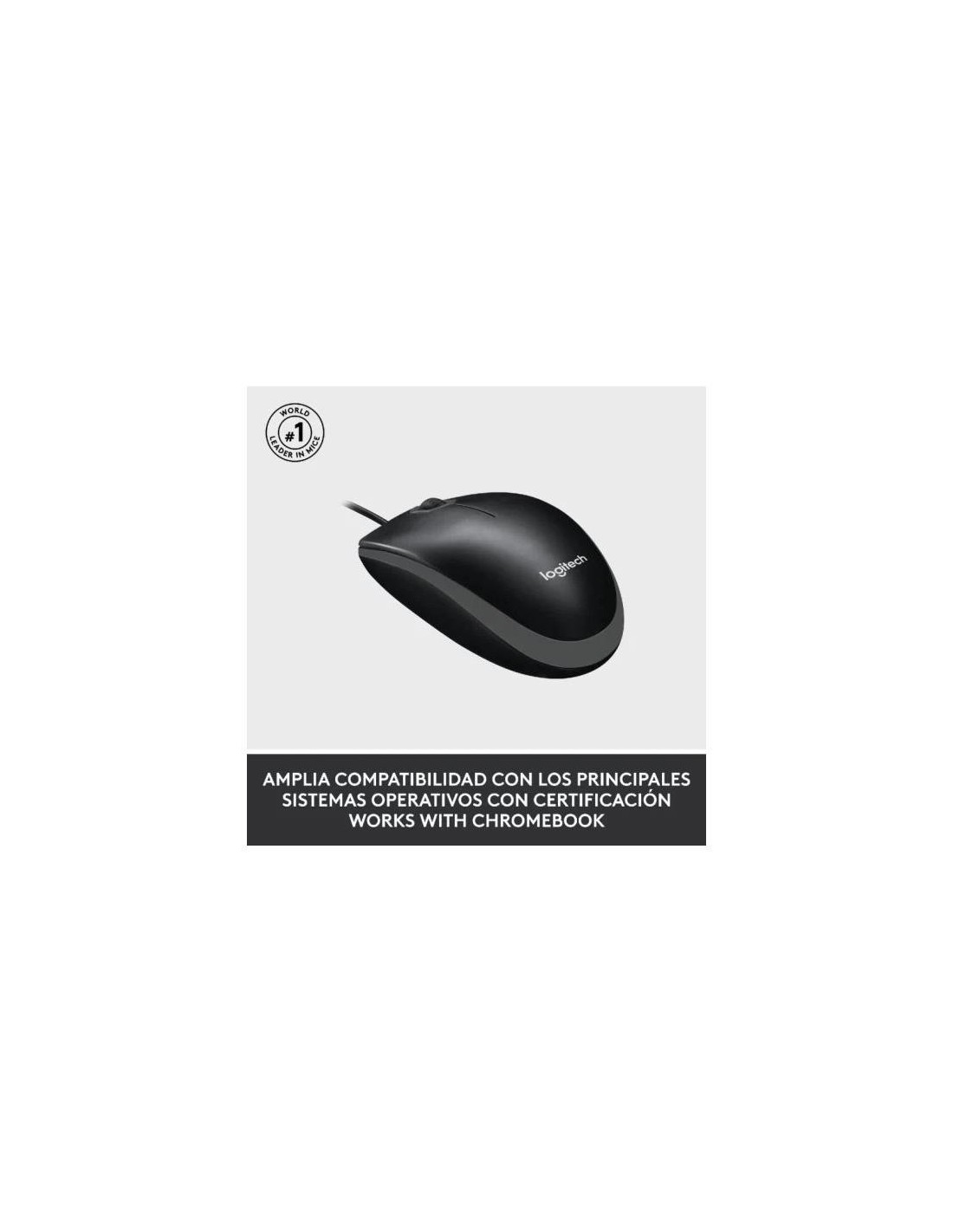 RATON LOGITECH M100 USB 1000DPI BLACK