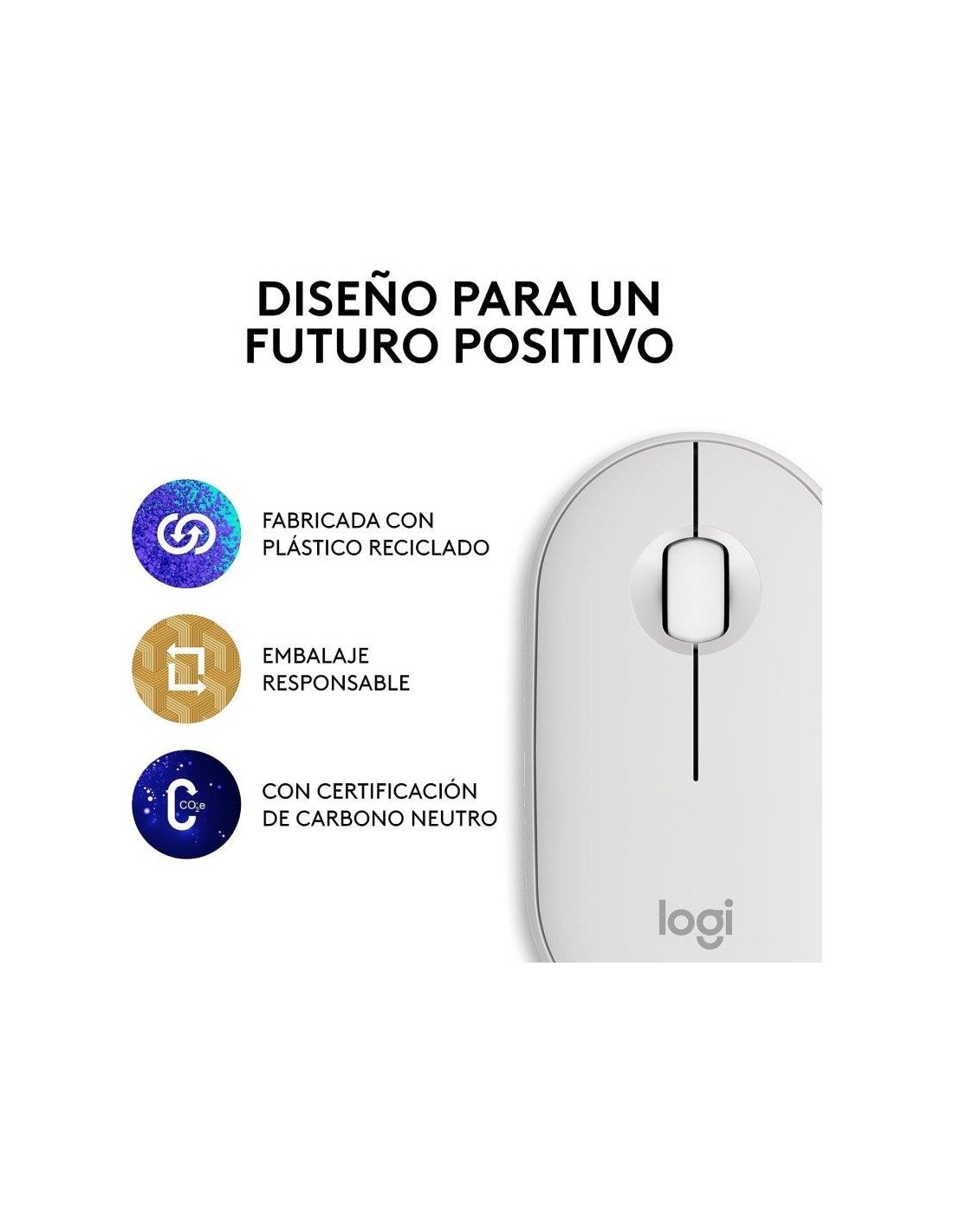 RATON LOGITECH PEBBLE 2 M350S WIRELESS WHITE