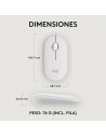 RATON LOGITECH PEBBLE 2 M350S WIRELESS WHITE