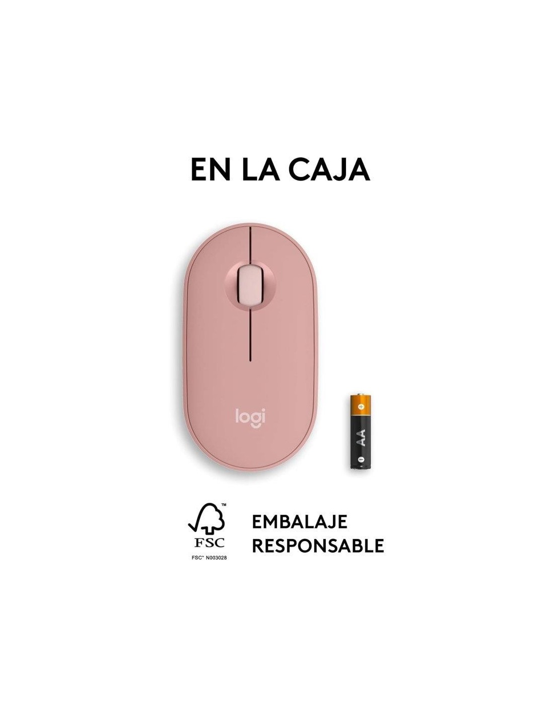 RATON LOGITECH PEBBLE 2 M350S WIRELESS ROSE