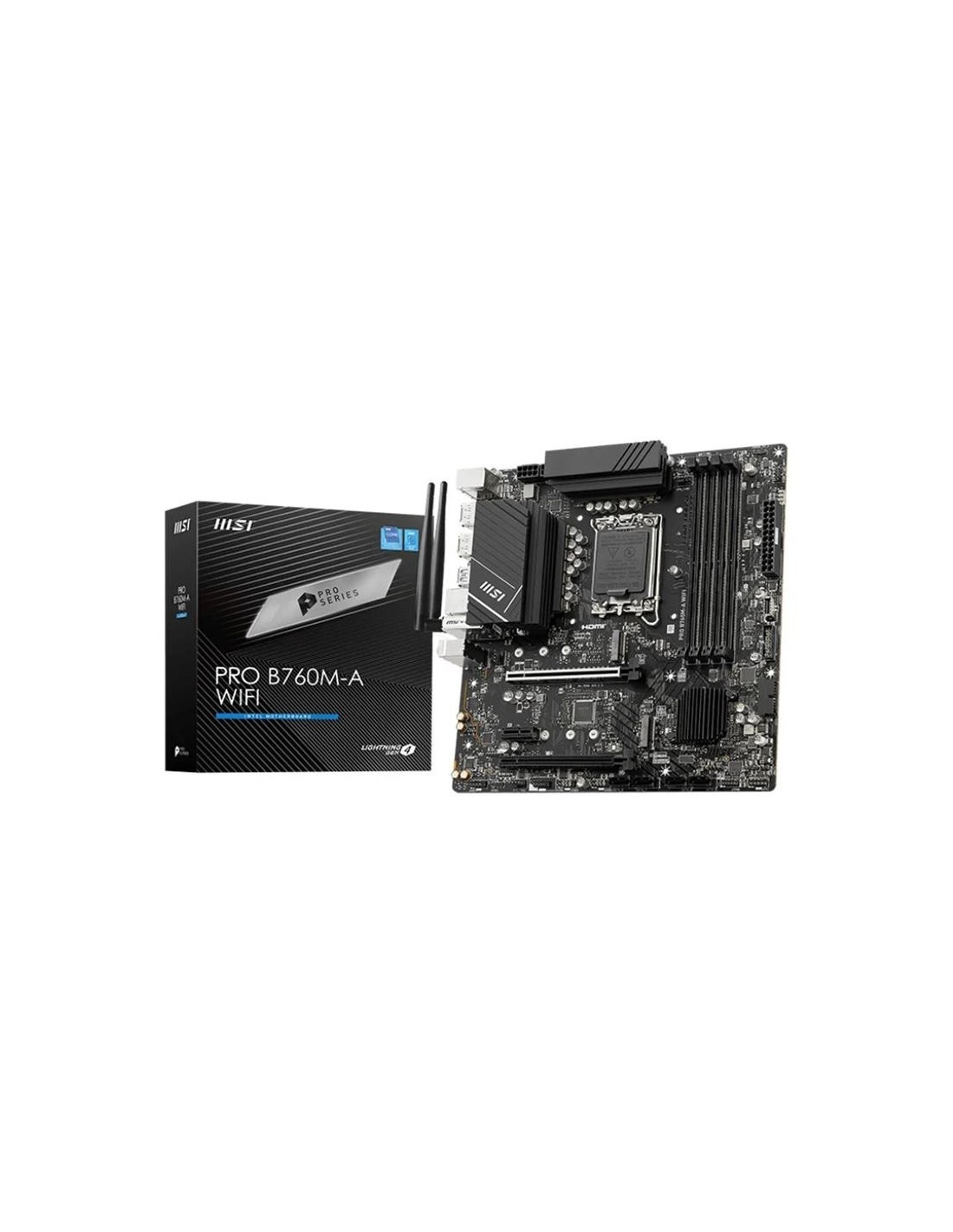 PLACA BASE MSI PRO B760M-A WIFI MATX DDR5 HDMI + DISPLAYPORT