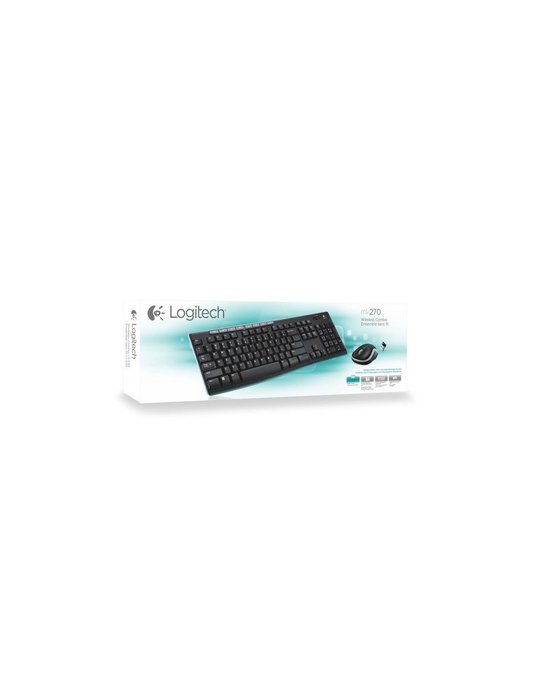 TECLADO + RATON LOGITECH MK270 WIRELESS BLACK