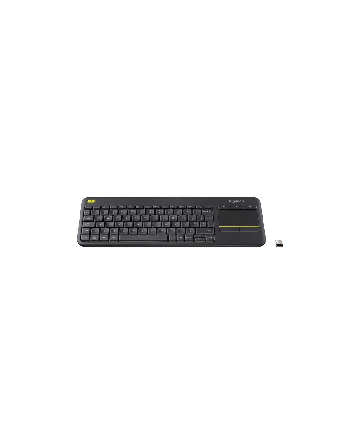 TECLADO LOGITECH K400 RF WIRELESS TOUCHPAD BLACK