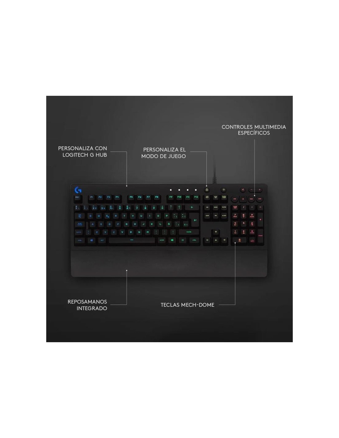 TECLADO GAMING LOGITECH G213 USB RGB BLACK