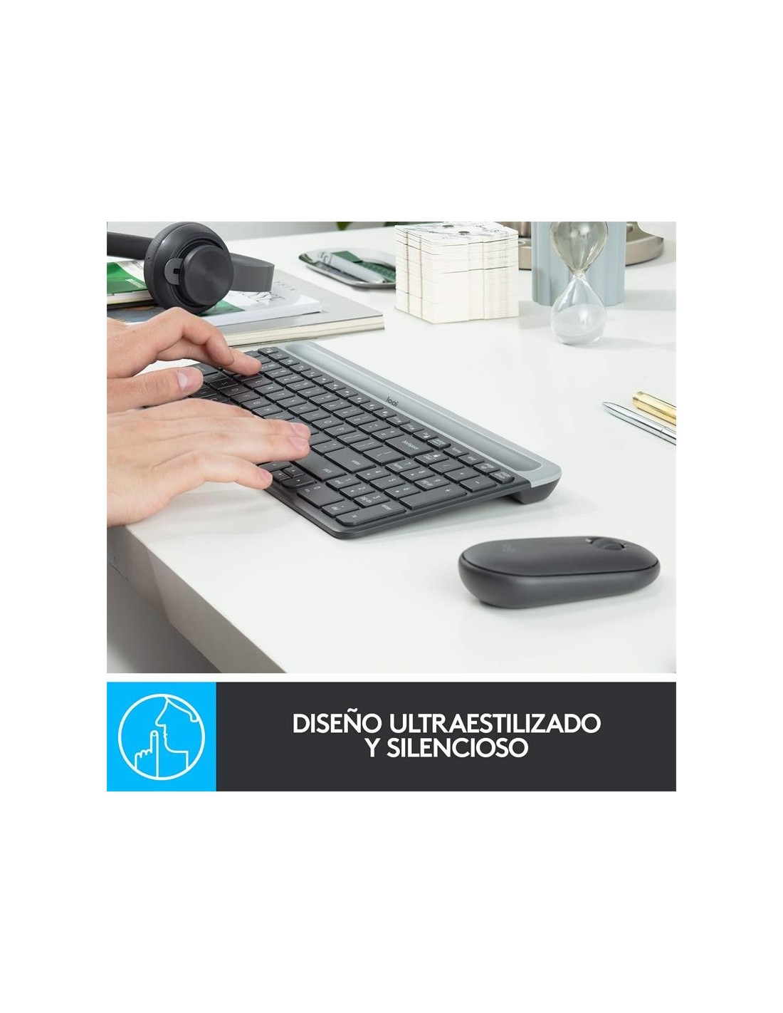 TECLADO + RATON LOGITECH MK470 SLIM WIRELESS SILENT