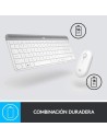 TECLADO + RATON LOGITECH MK470 SLIM WIRELESS SILENT WHITE