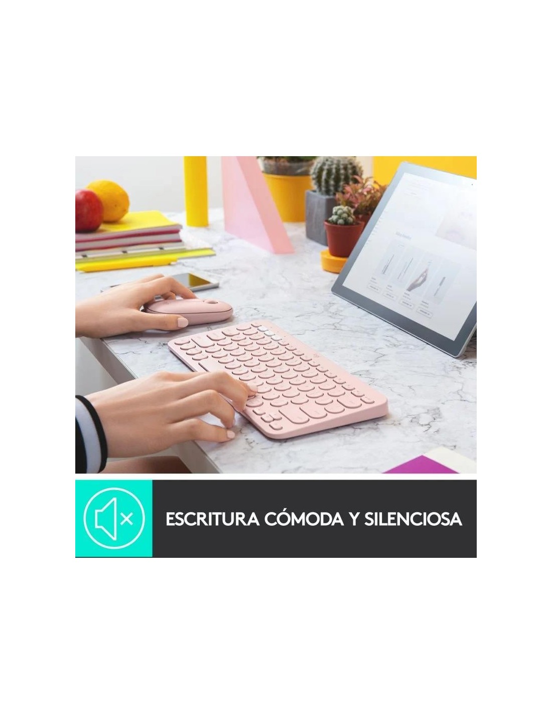 TECLADO LOGITECH K380 TKL BLUETOOTH MULTI-DEVICE ROSE