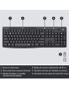 TECLADO + RATON LOGITECH MK295 WIRELESS SILENT GRAFITO