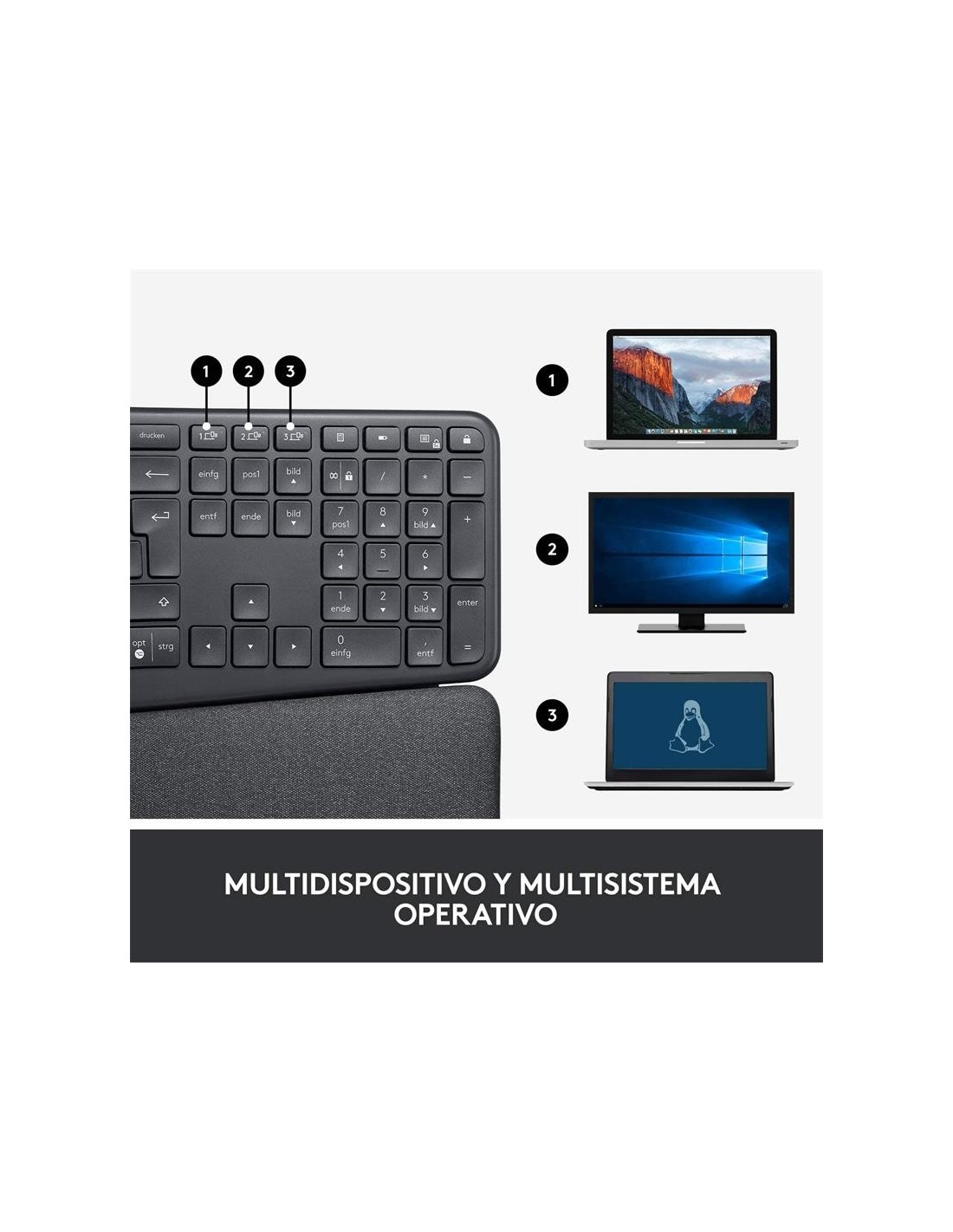 TECLADO LOGITECH ERGO K860 WIRELESS