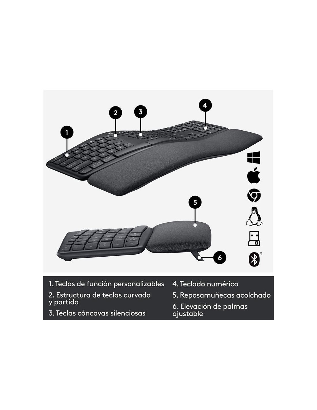 TECLADO LOGITECH ERGO K860 WIRELESS