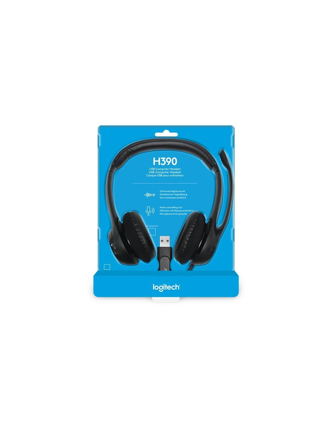 AURICULARES + MICROFONO LOGITECH H390 BLACK
