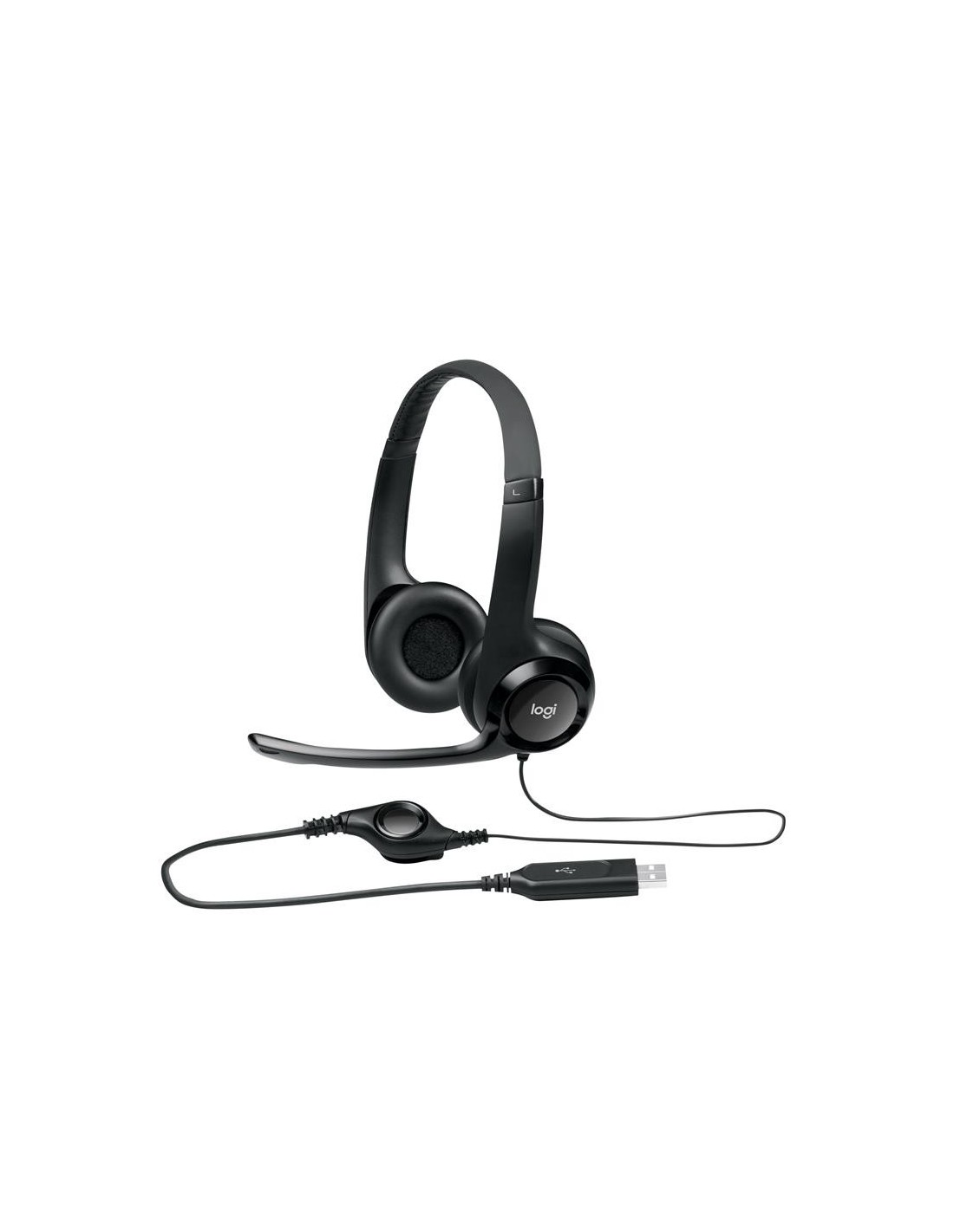 AURICULARES + MICROFONO LOGITECH H390 BLACK