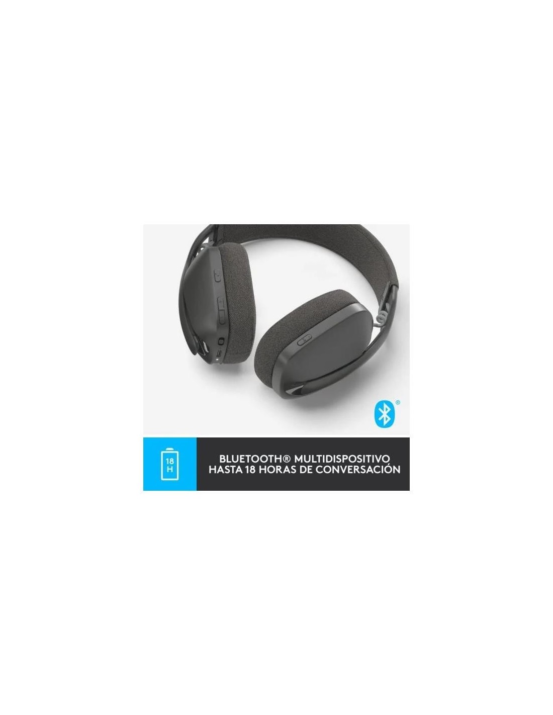 AURICULARES + MICROFONO LOGITECH ZONE VIBE 100 BLUETOOTH BLACK