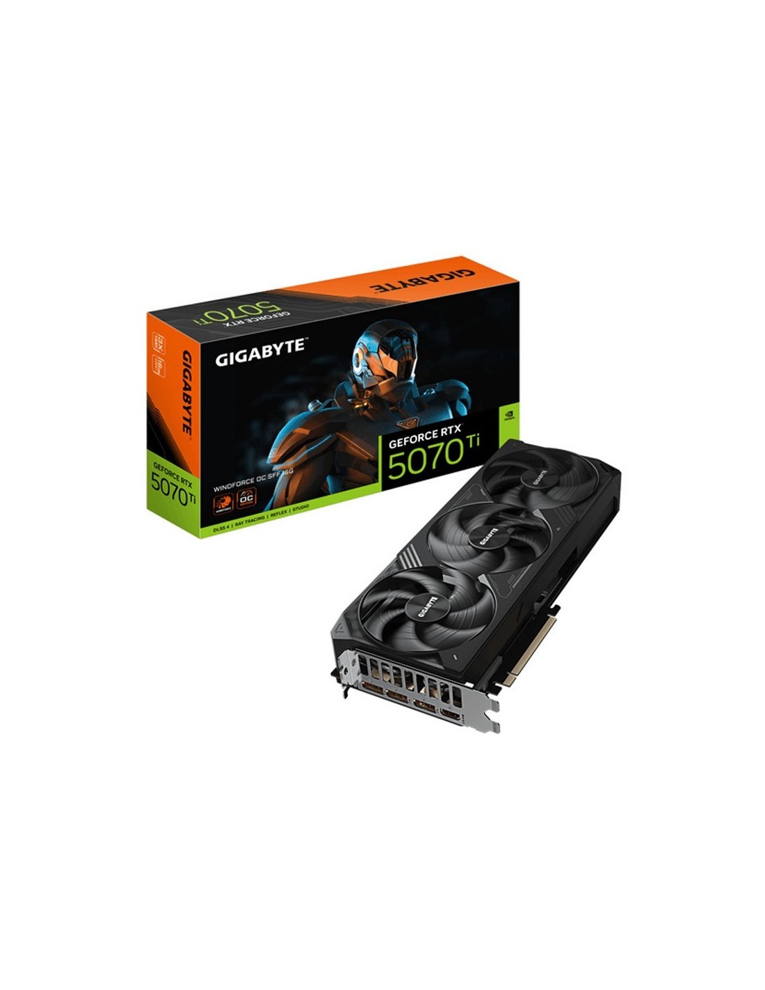 TARJETA DE VIDEO NVIDIA GIGABYTE WINDFORCE OC SFF RTX5070TI 16GB GDDR7