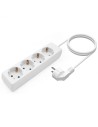 REGLETA AISENS 4 SCHUKOS PROTECCION 1,4M WHITE