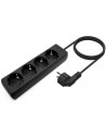 REGLETA AISENS 4 SCHUKOS PROTECCION 1,4M BLACK