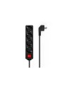 REGLETA AISENS 4 SCHUKOS PROTECCION INTERRUPTOR 1,4M BLACK