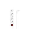 REGLETA AISENS 5 SCHUKOS PROTECCION INTERRUPTOR 1,4M WHITE
