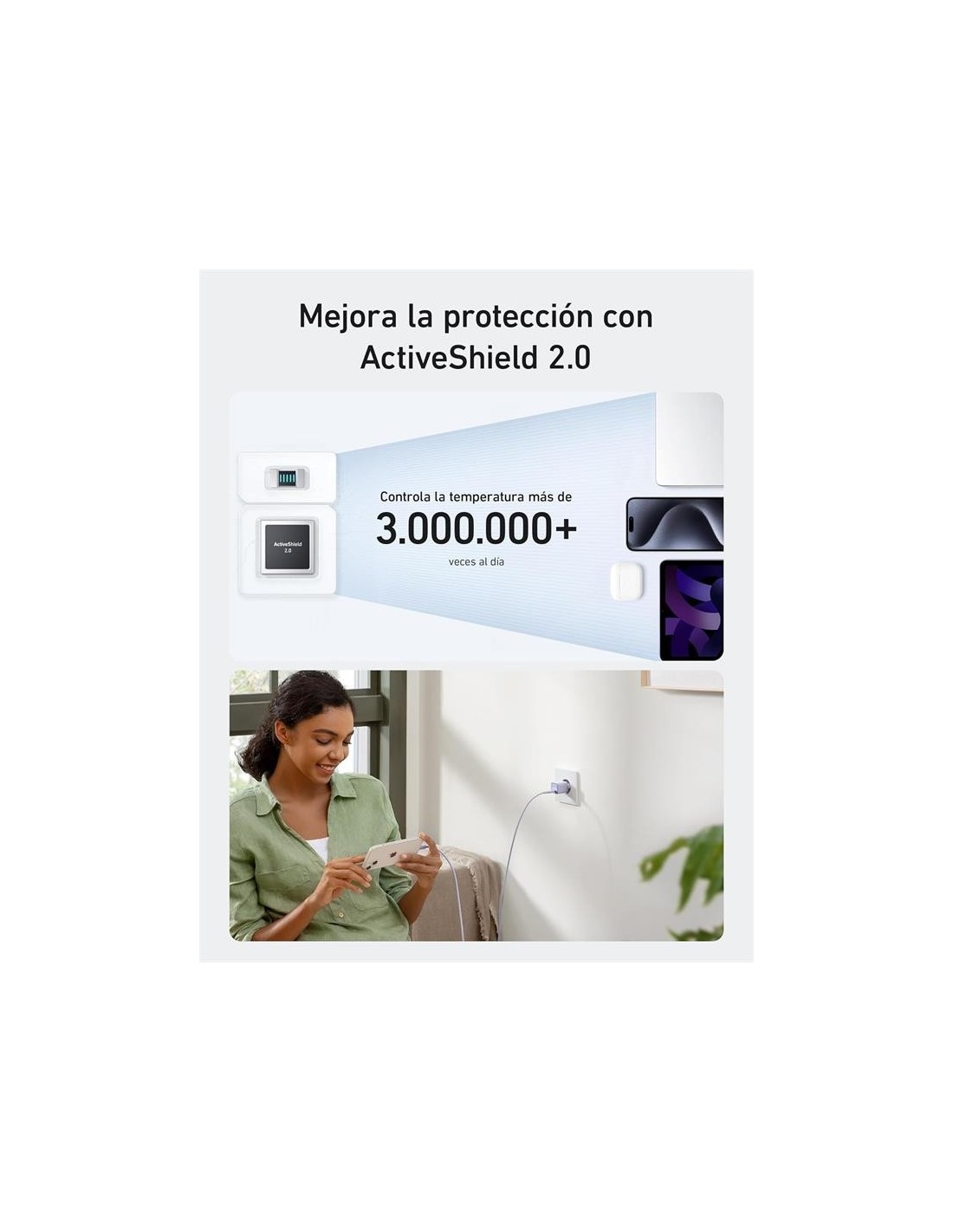 CARGADOR ANKER 511 NANO 3 30W 20V FAST CHARGE USB-C WHITE