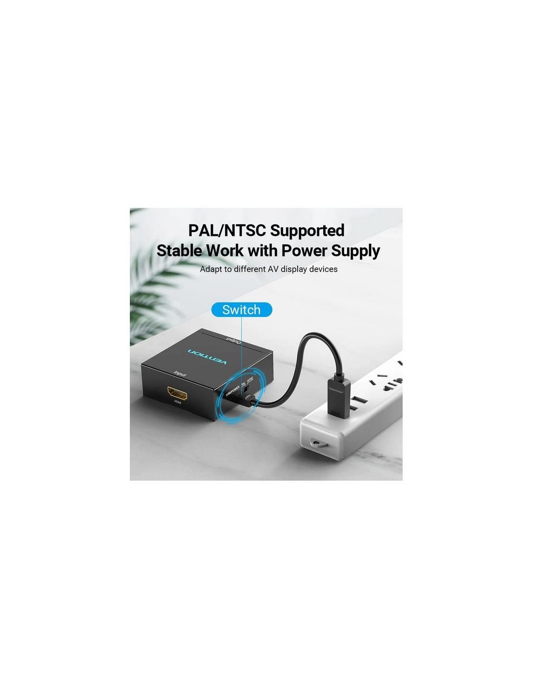 CONVERSOR VENTION HDMI/H - RCA/H MINIUSB/H BLACK