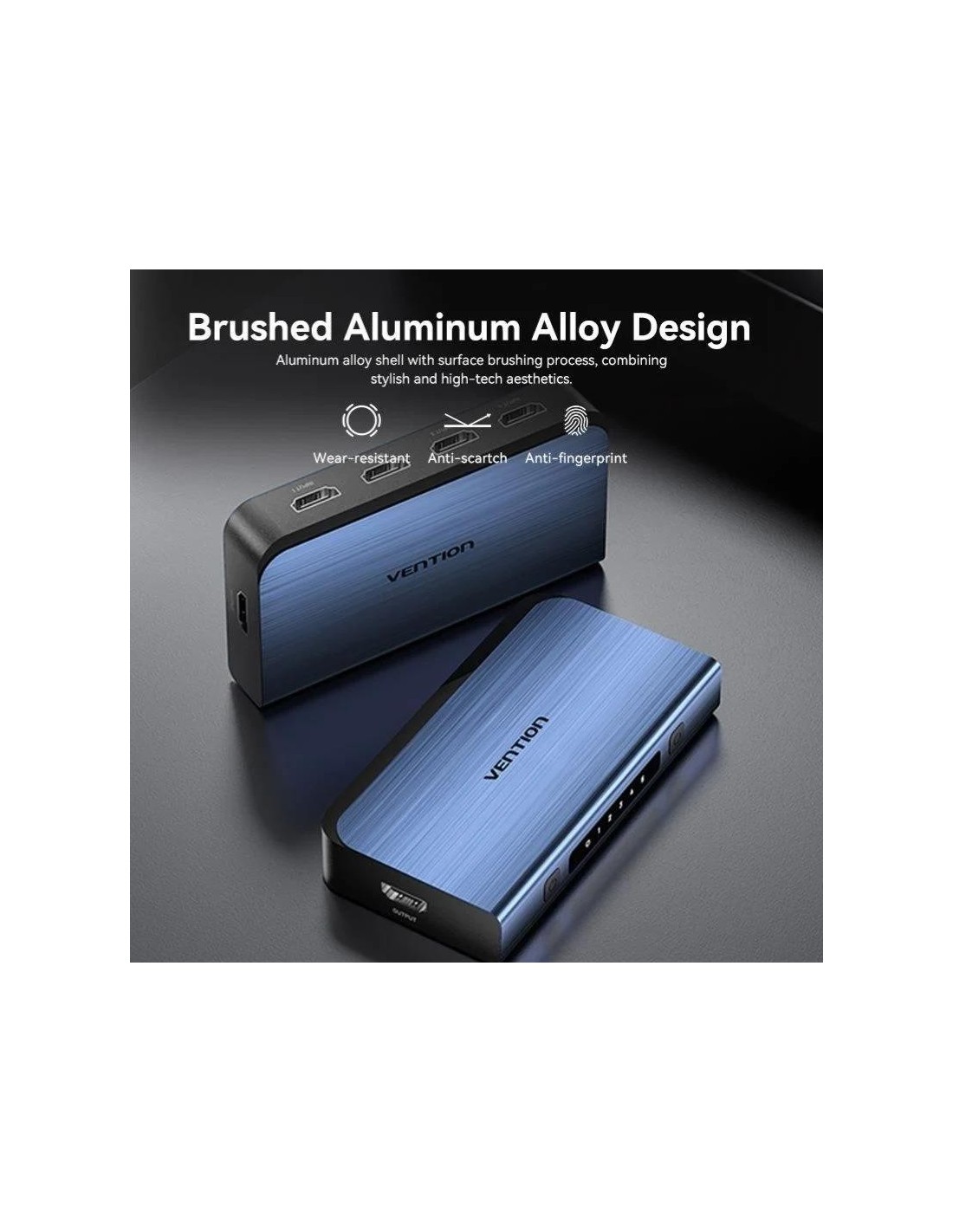SWITCH CONMUTADOR VENTION HDMI 2.0 4K HDMI/H - 4XHDMI/H BLUE