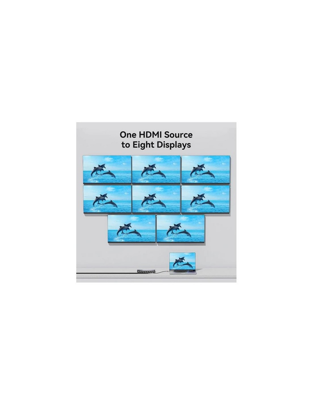 SPLITTER VENTION HDMI 2.0 4K 1X8 BLACK