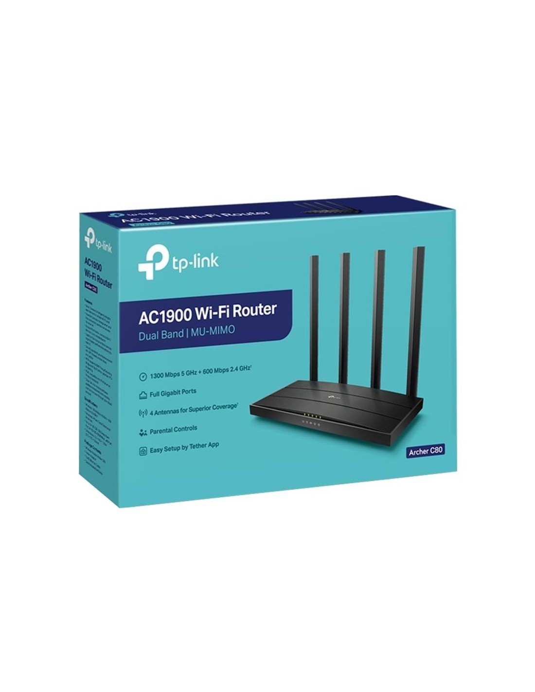 WIRELESS N ROUTER TP-LINK ARCHER C80 DUAL BAND AC1900
