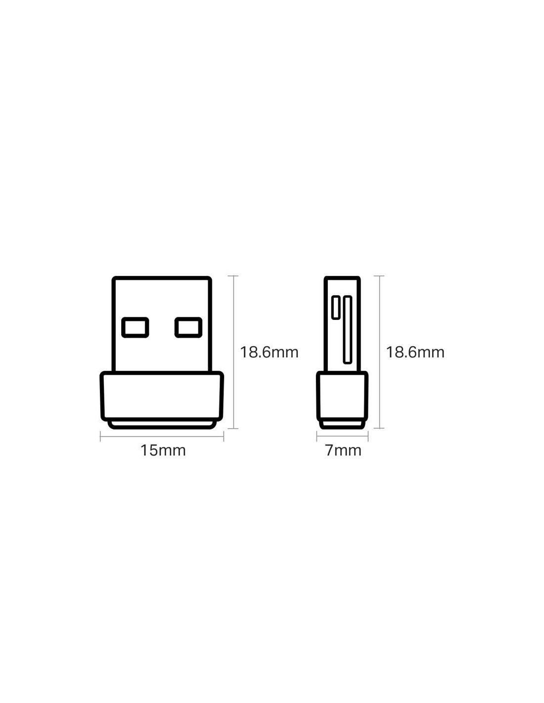 WIRELESS ADAPTADOR USB TP-LINK ARCHER T2U NANO 600MBPS