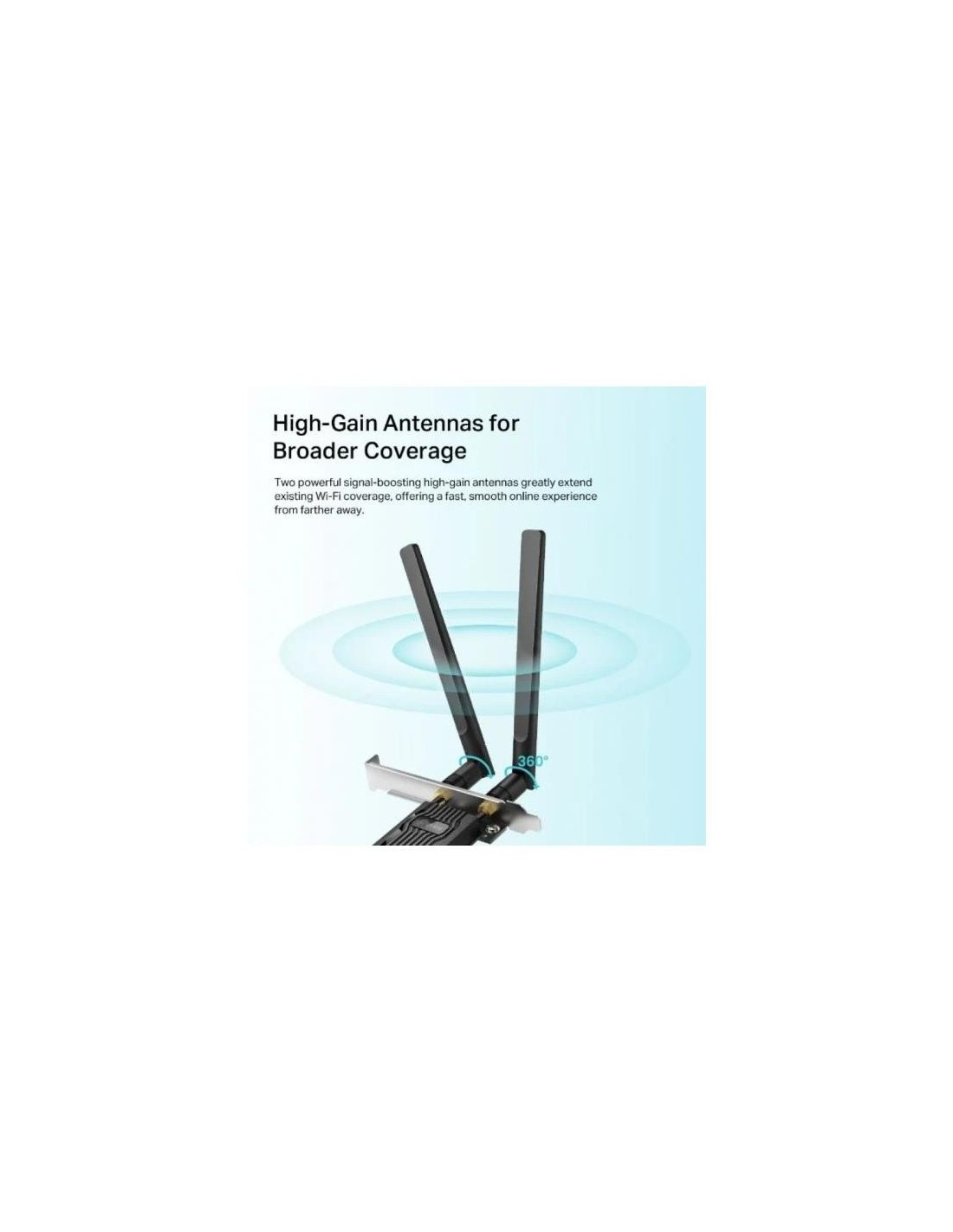WIRELESS ADAPTADOR PCIE TP-LINK ARCHER TX20E DUAL BAND AX1800 WIFI6 BT 5.2