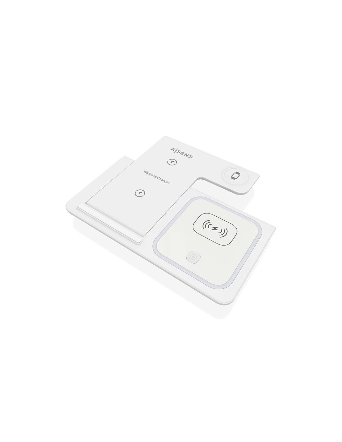 BASE CARGADOR AISENS SMARTPHONE/APPLE WATCH/AURICULARES WIRELESS WHITE